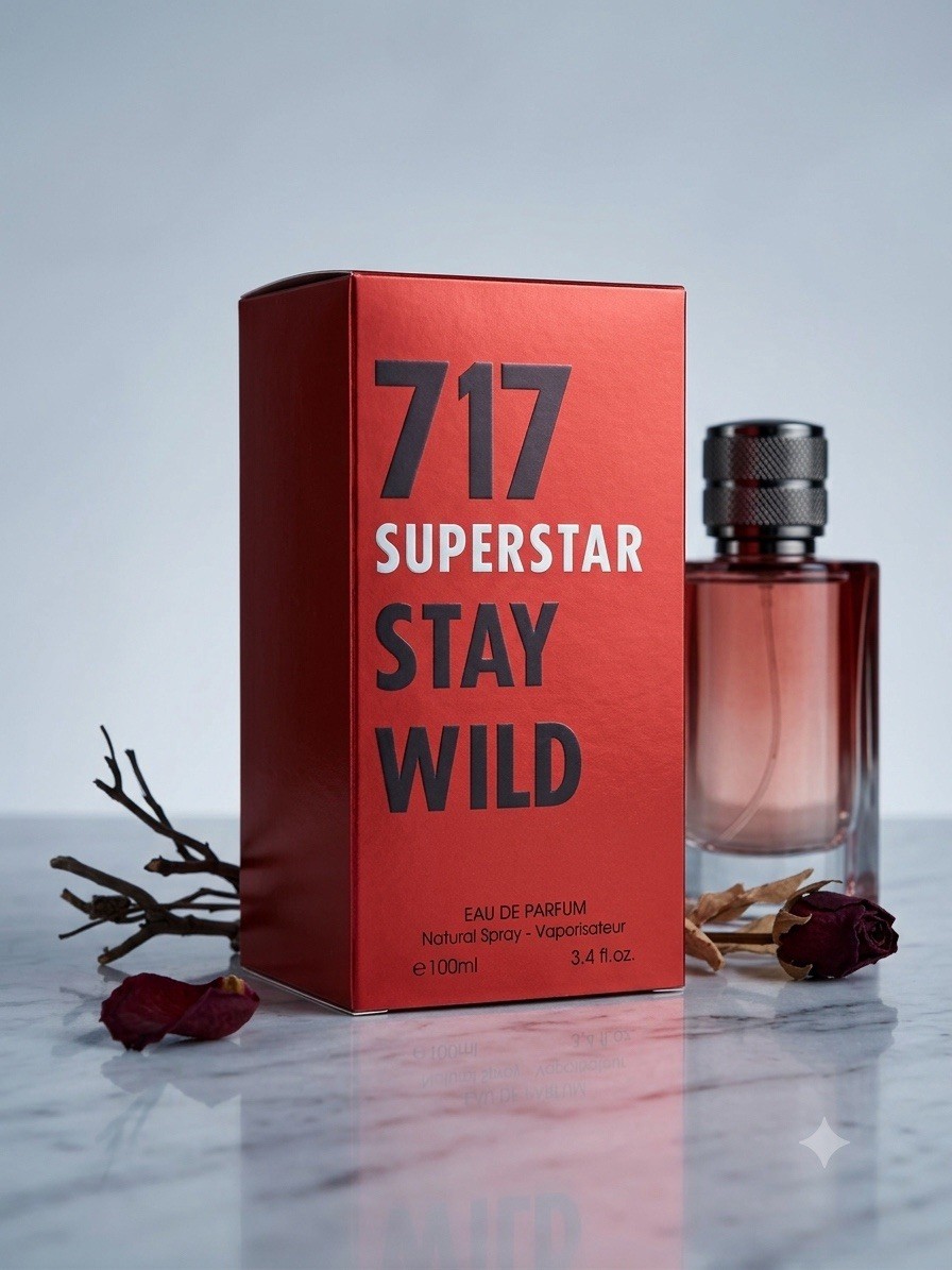717 Superstar Stay Wild by Fragrance 3.4oz Eau De Parfum Men by Fragrance Couture