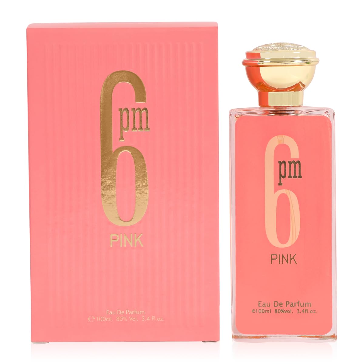 6 PM Pink Spray Perfume Eau de Parfum for Women – Citrus Fruity Musk Amber Scent 100ml / 3.4 fl.oz by Secret Plus