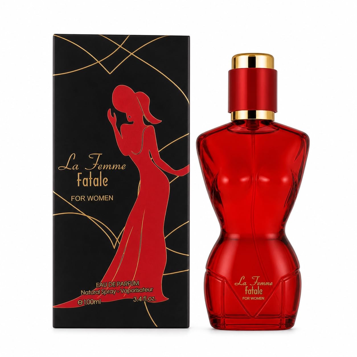La Femme Fatale Eau de Parfum for Women, 3.4 Fl Oz Natural Spray by Fragrance Couture